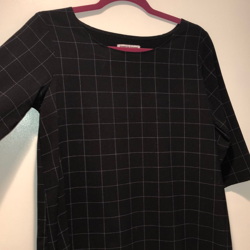 American Apparel Black Grid Dress